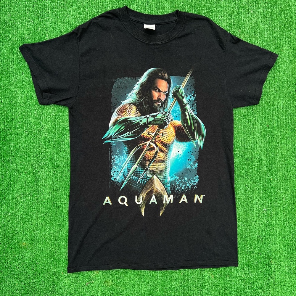 Black AquaMan Movie Tee (M)
